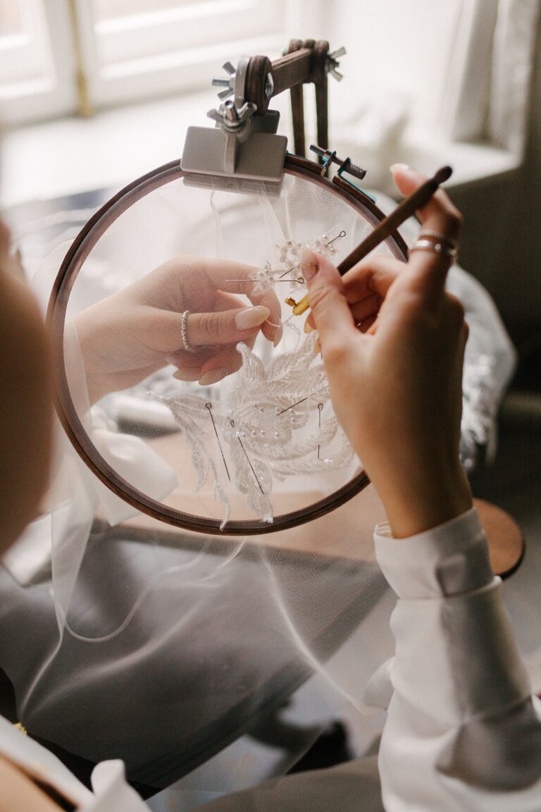 Hand embroidery and craftsmanship in luxury