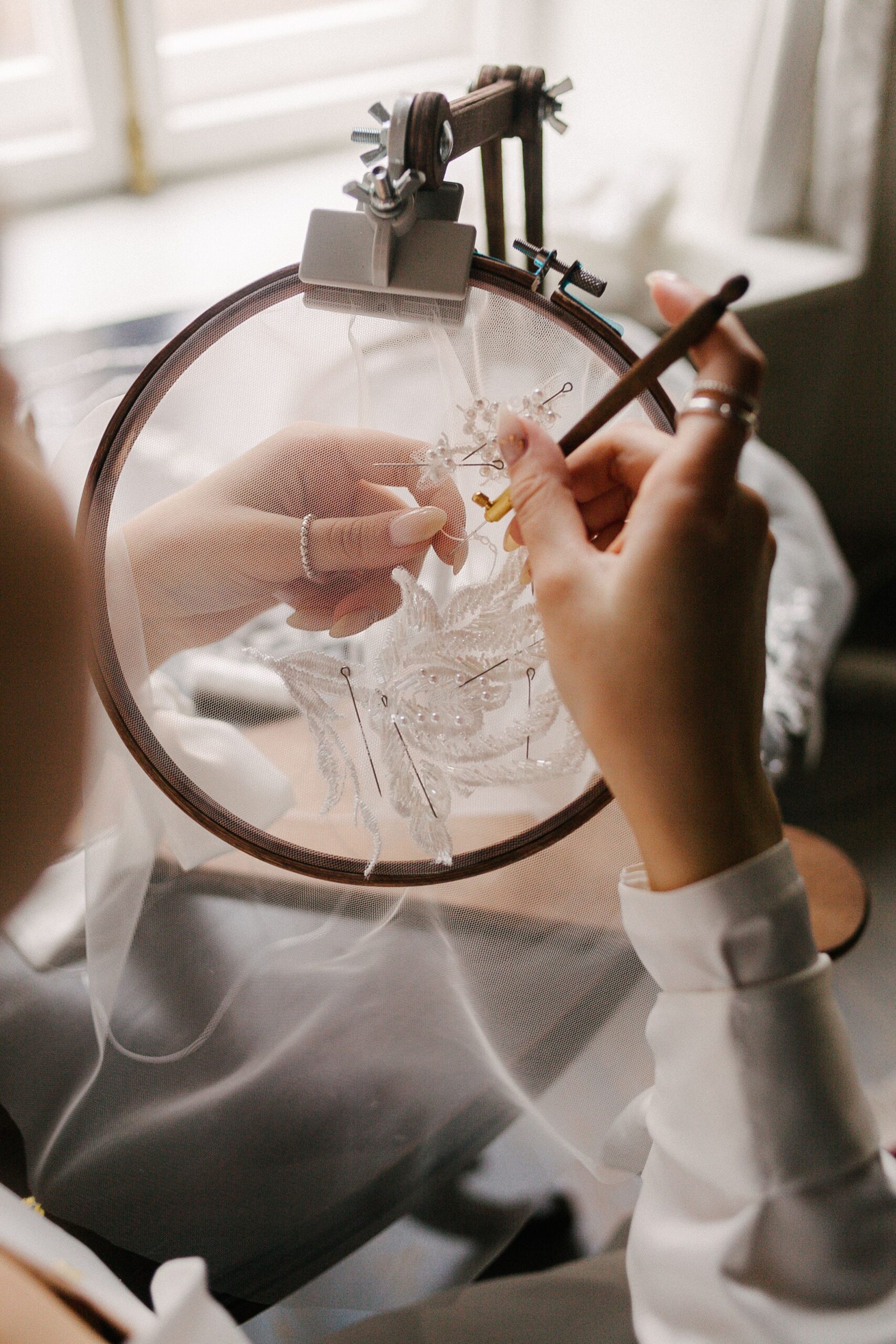 Hand embroidery and craftsmanship in luxury